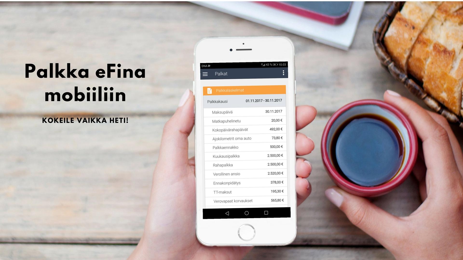 eFina Mobiili – palkkalaskelmat
