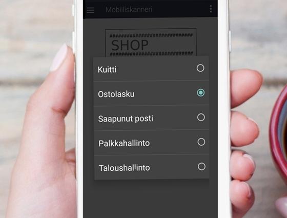 eFina Mobiilissa dokumenttien skannaus helposti