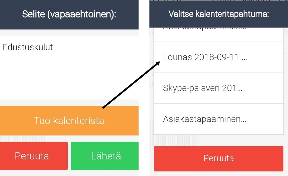 eFina Mobiili yhdistää kuitin ja kalenterisi