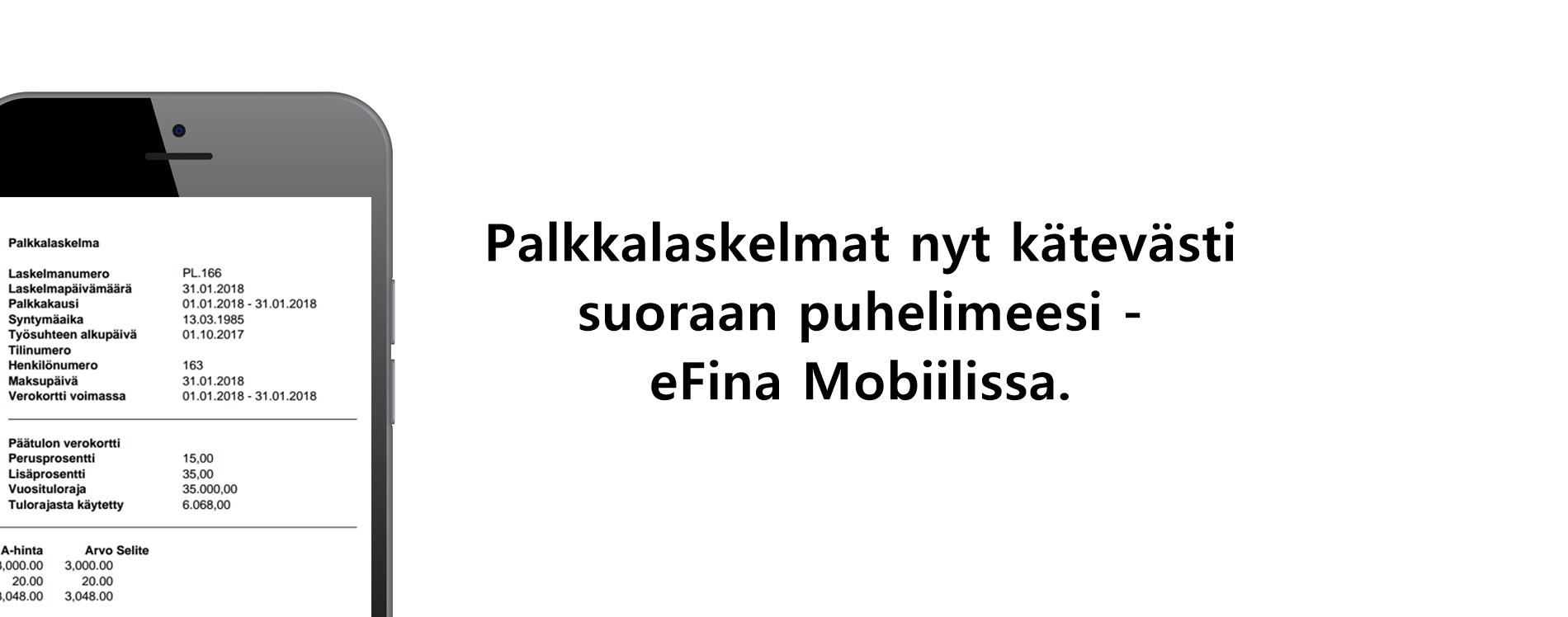 Palkkalaskelmat suoraan puhelimeesi