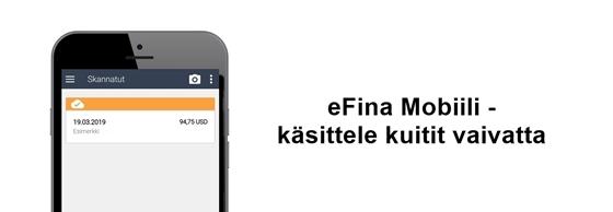 eFina Mobiili uudistuu: kuittien käsittelystä entistä helpompaa