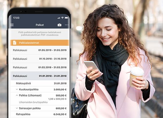 eFina Mobiili uudistuu: palkkatiedot laajentuvat ja selkeytyvät