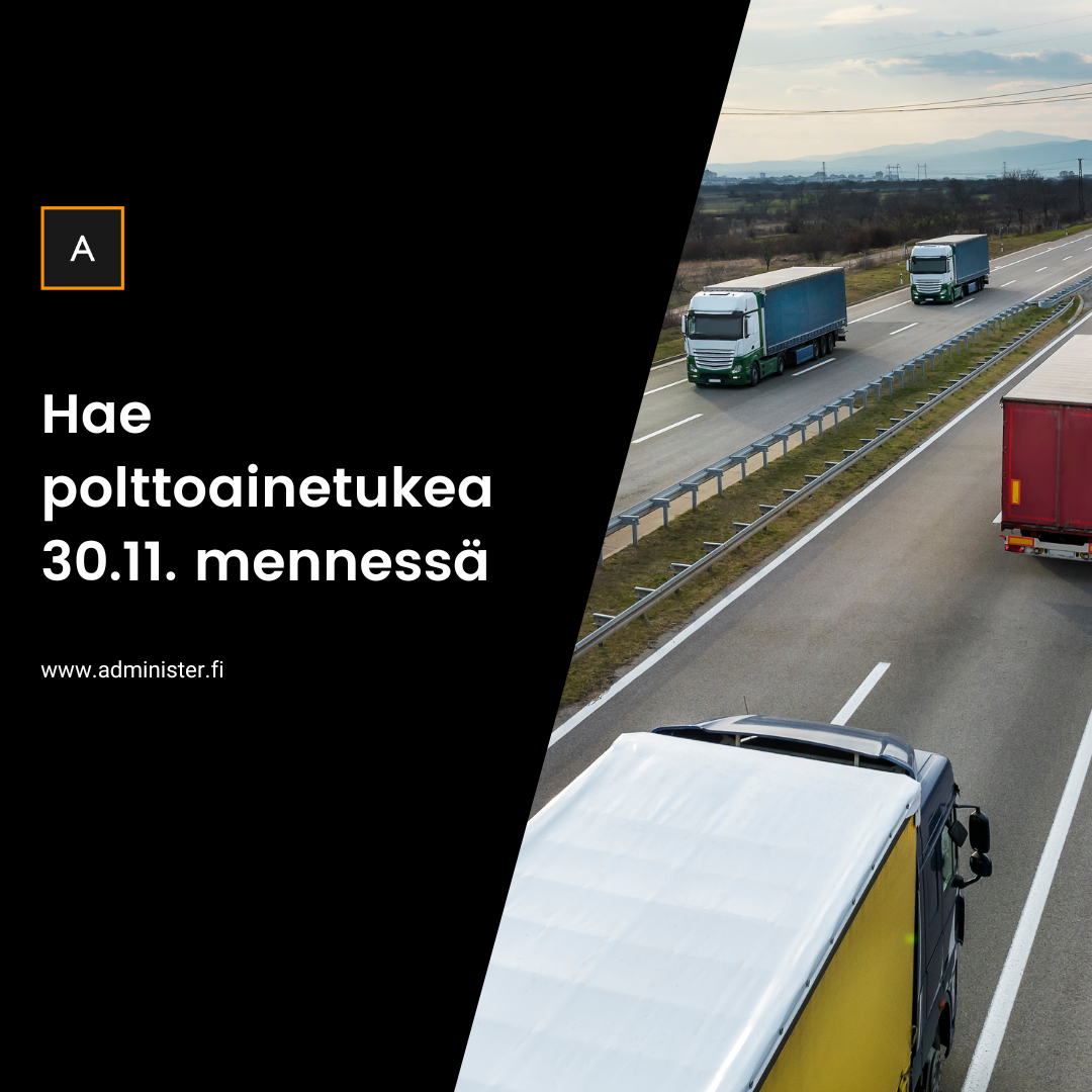 Polttoainetuki kompensoi polttoaineiden hinnannousua – hakuaika 1.11.–30.11.2022