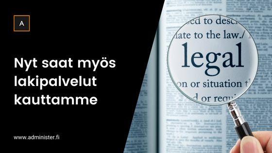 Nyt saat kauttamme myös lakipalvelut