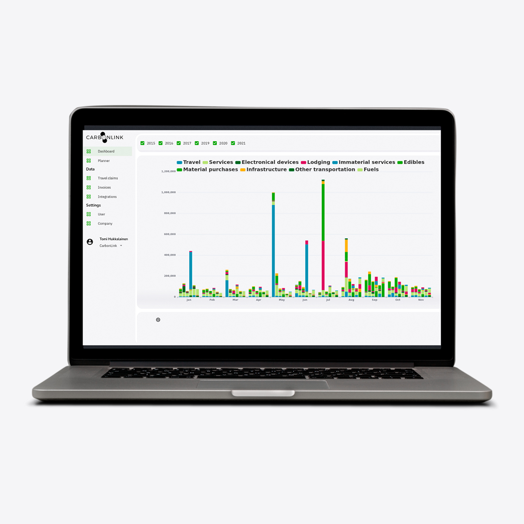 Carbonlink laskee yrityksen hiilijalanjäljen tehokkaasti.