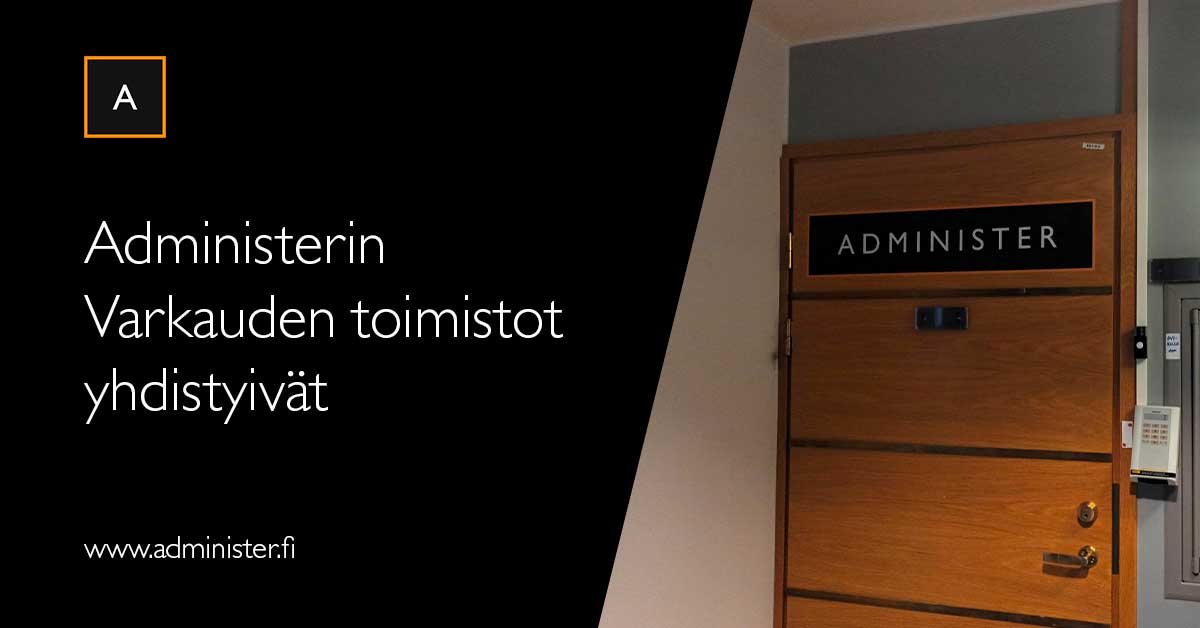 Administerin Varkauden toimistot yhdistyivät