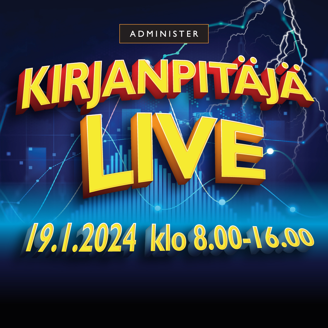 Maailman ensimmäinen Kirjanpitäjä LIVE pe 19.1.2024