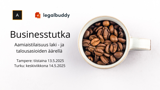Businesstutka -aamiaistilaisuus Tampereella ja Turussa