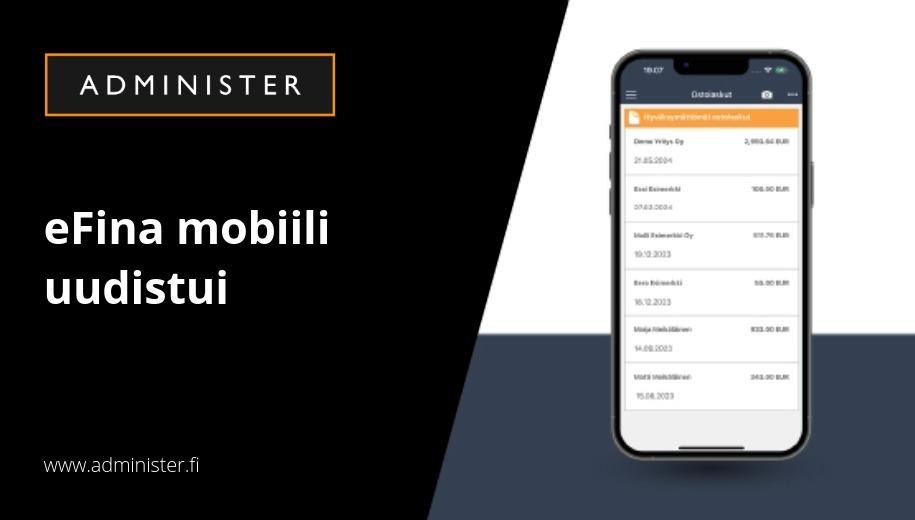eFina Mobiili -sovelluksessa jälleen uusia parannuksia