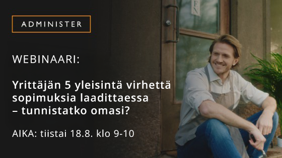 WEBINAARI: Yrittäjän 5 yleisintä virhettä sopimuksia laadittaessa – tunnistatko omasi