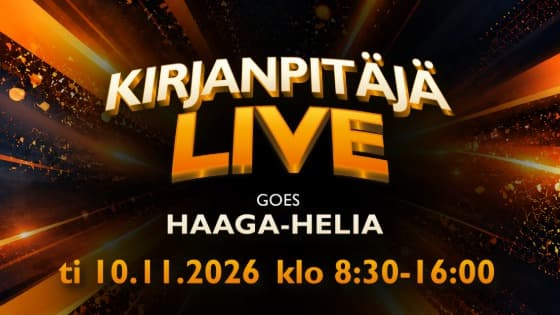 Kirjanpitäjä LIVE 2026 kokoaa taloushallinnon tulevaisuuden tekijät yhteen Haaga-Helian kampukselle